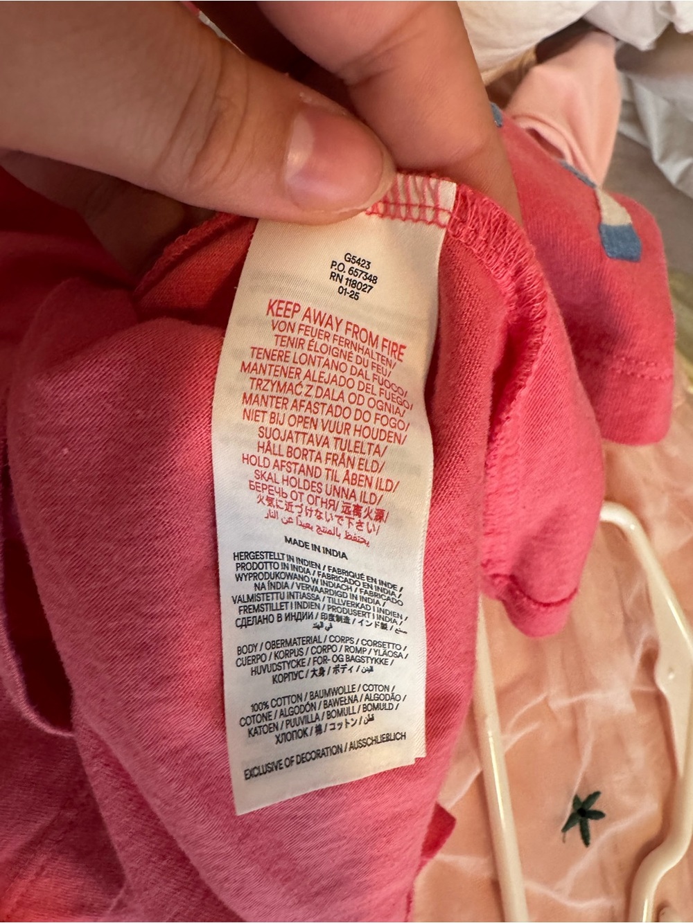 Mini Boden Hot Pink Unicorn Butterfly Long Sleeve Dress - Picture 3 of 5